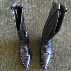 Tony Lama Women's Vintage '90s Lizard Cowboy Boots